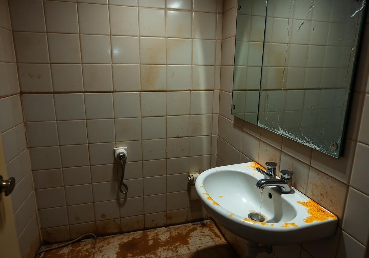 Office Bathroom Sanitation — before