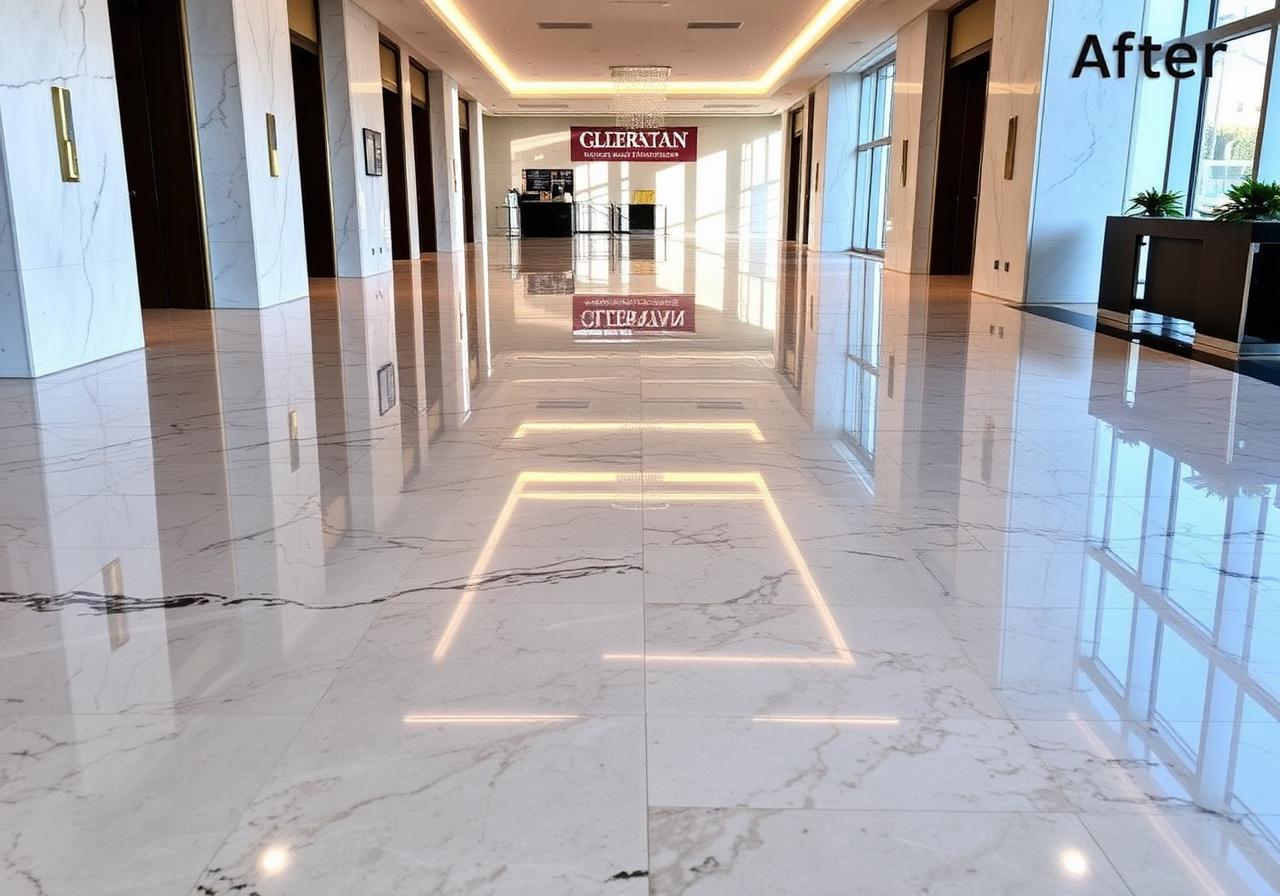 Marble Floor Polish — after