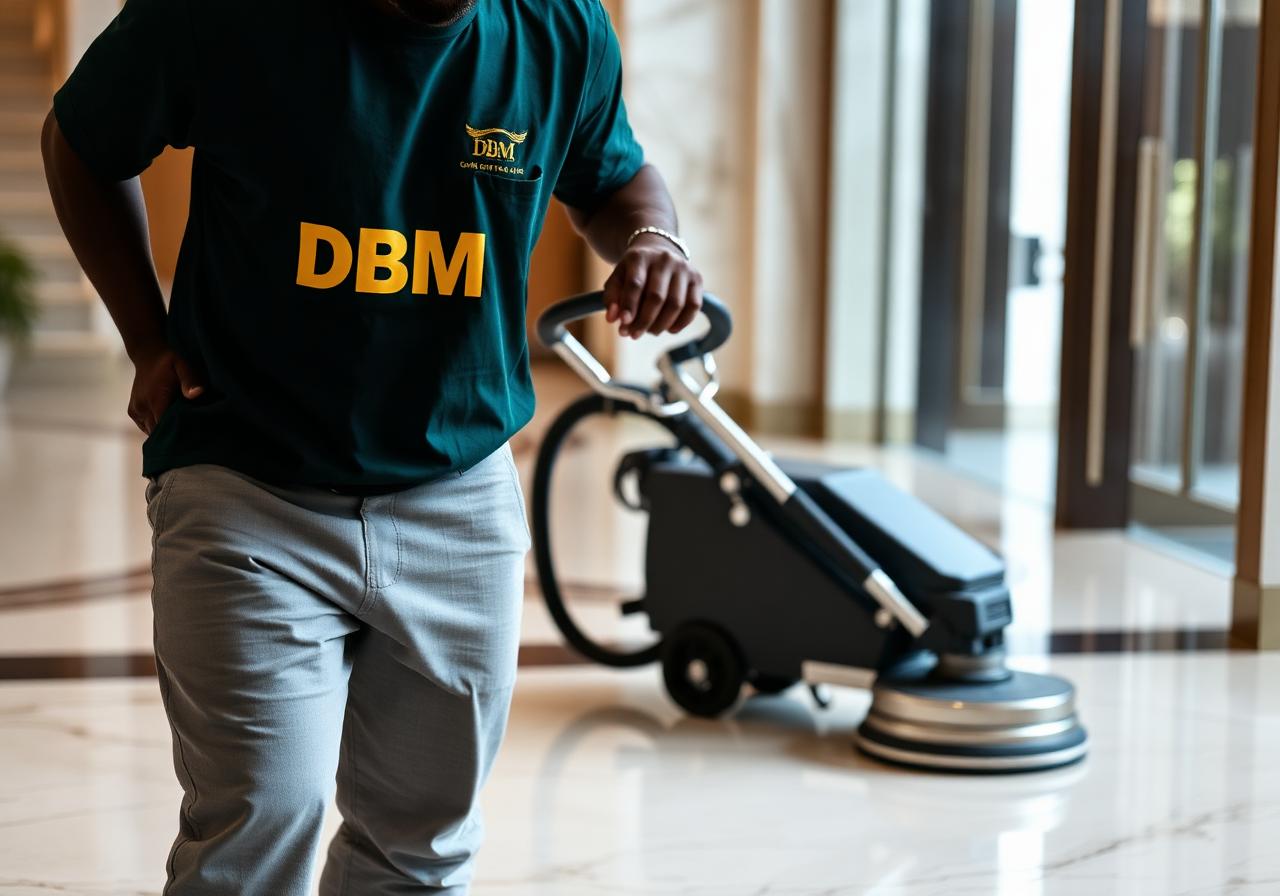 DBM team — Floor polishing in Sandton, Johannesburg